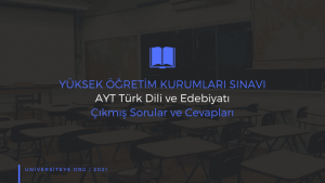 ayt turk dili ve edebiyati cikmis sorular